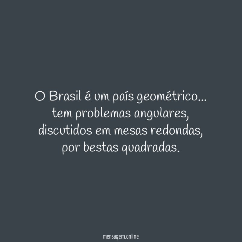 O Brasil é um país geométrico