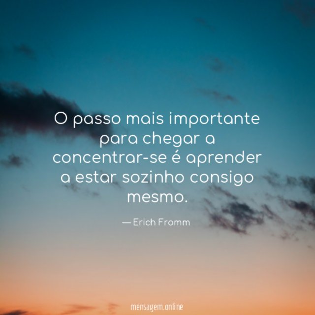 O passo mais importante para chegar a concentrar-se