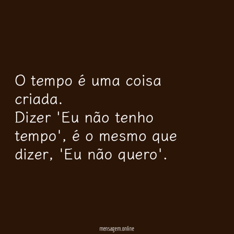 O tempo é uma coisa criada