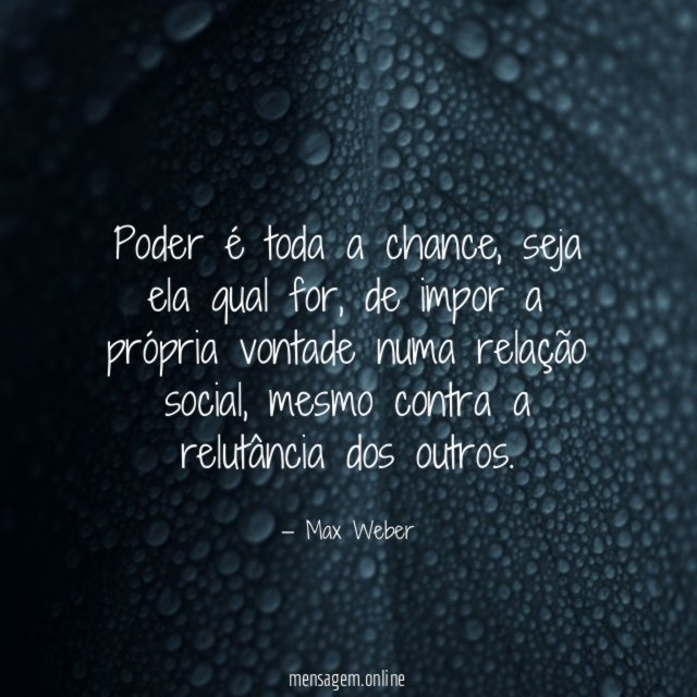 Poder é toda a chance