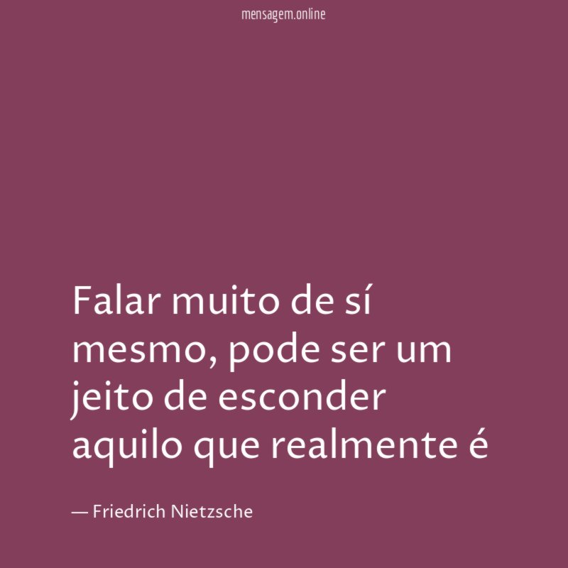 Falar muito de sí mesmo