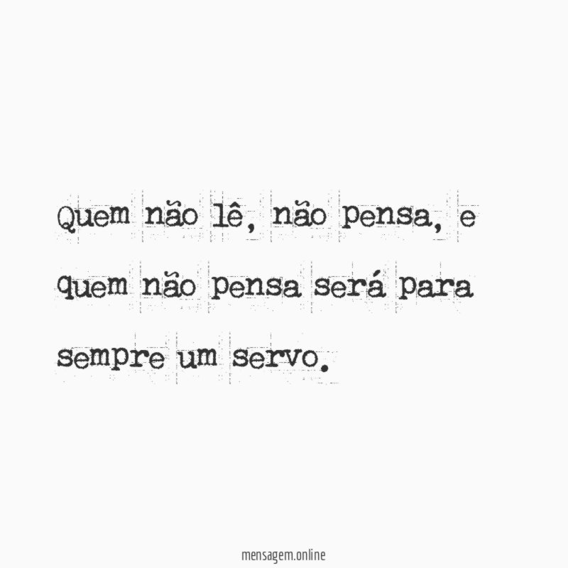 Quem não lê