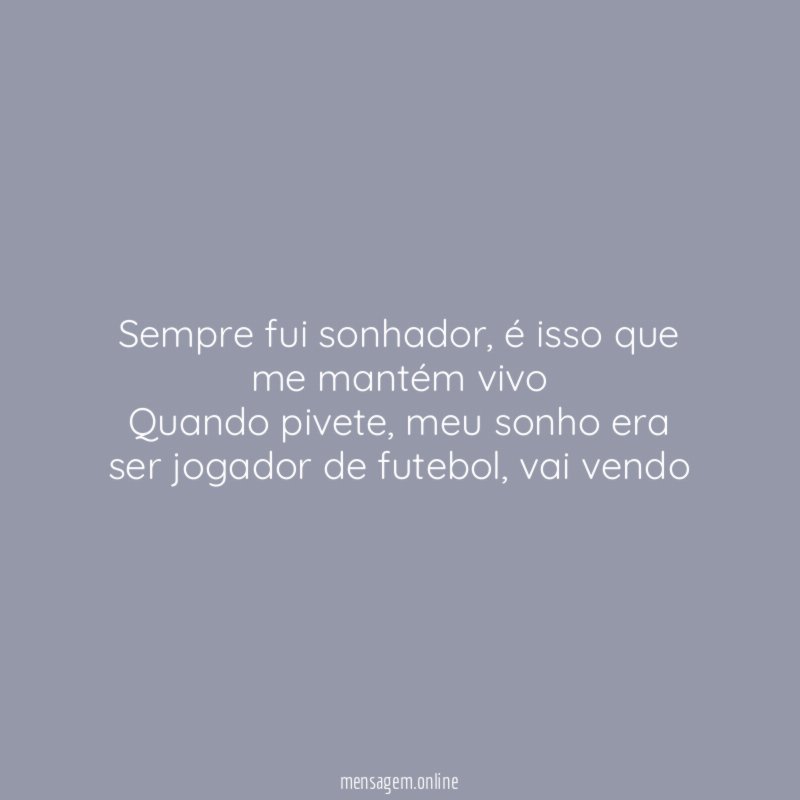 Sempre fui sonhador