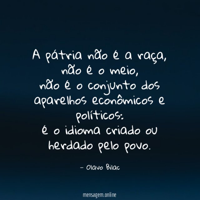 A pátria não é a raça