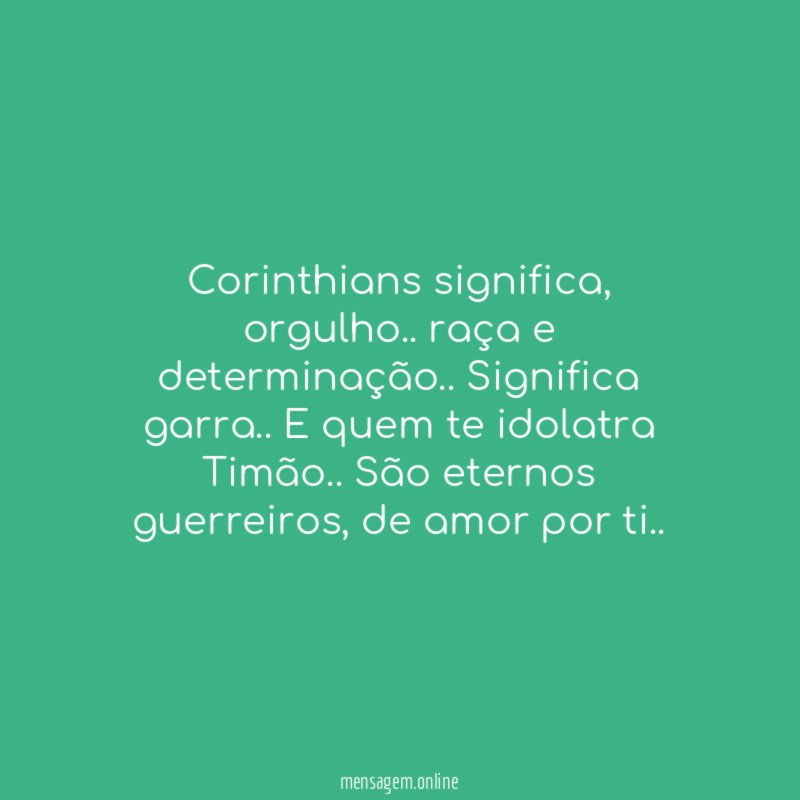 Corinthians significa
