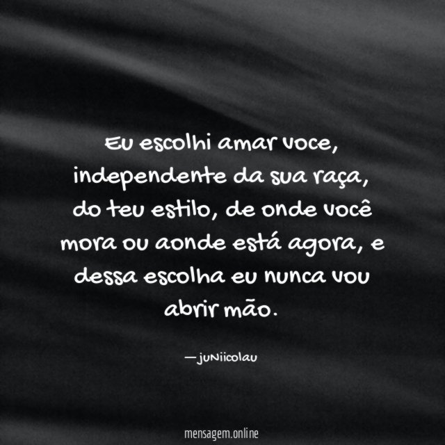 Eu escolhi amar voce