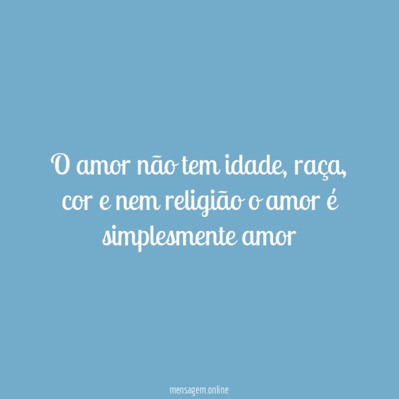 O amor não tem idade