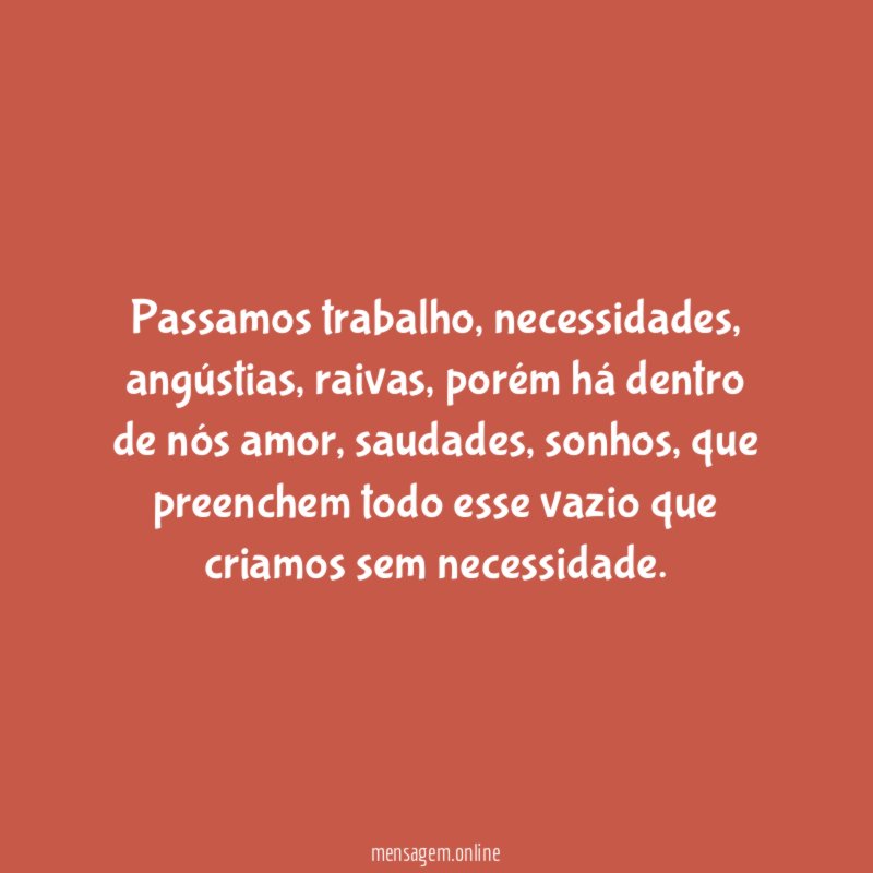 Passamos trabalho