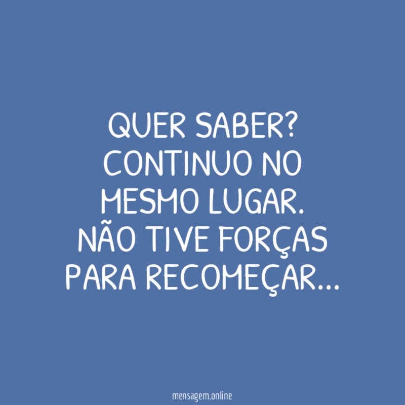 Quer saber
