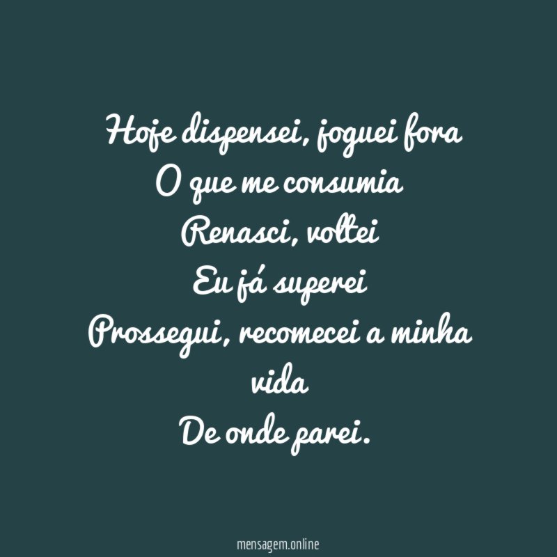 Hoje dispensei