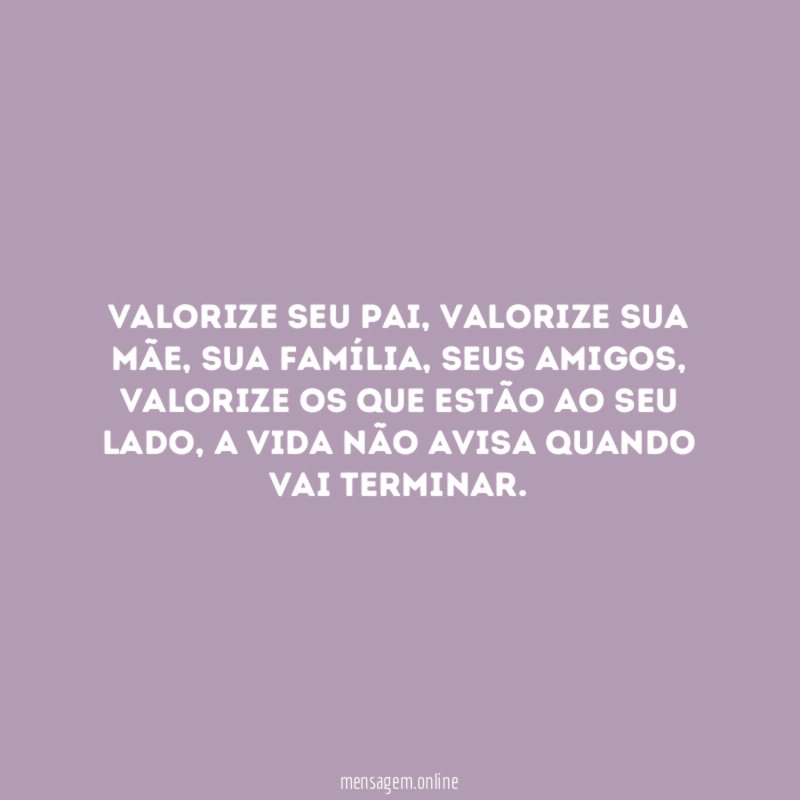 Valorize seu pai