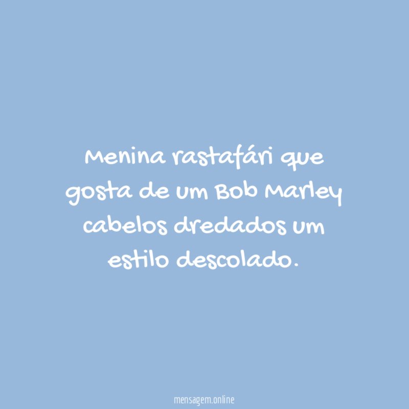 Menina rastafári que gosta de um Bob Marley