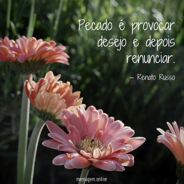 Pecado é provocar desejo e depois renunciar