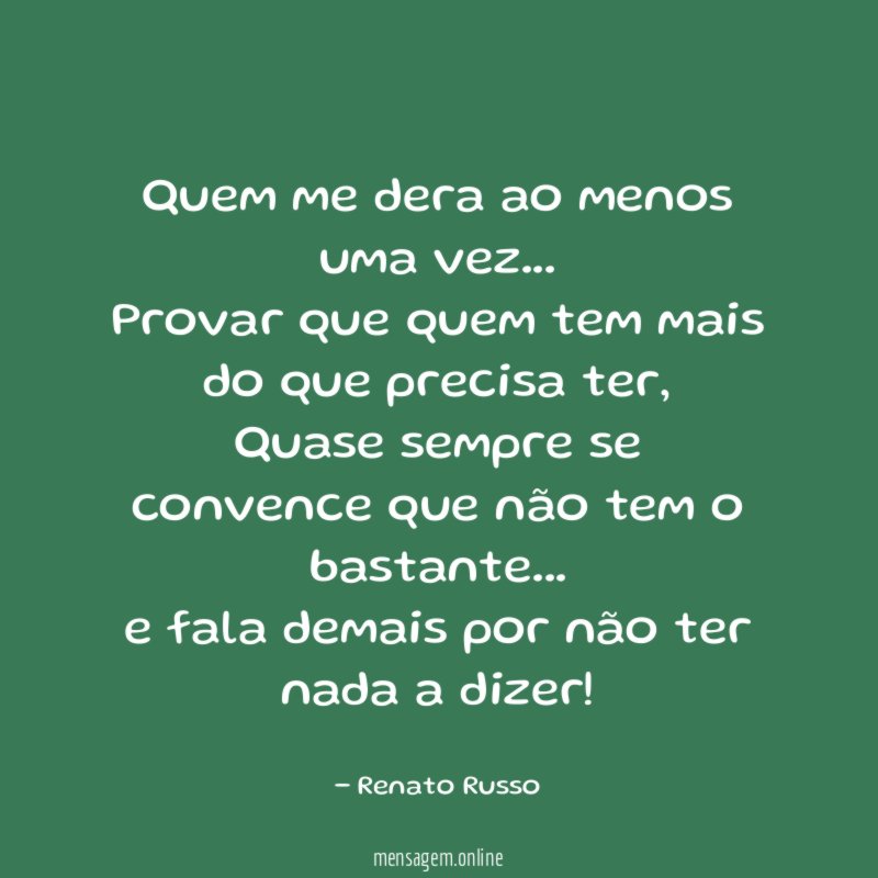 Quem me dera ao menos uma vez