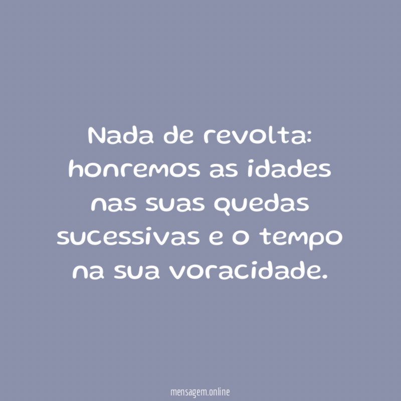 Nada de revolta