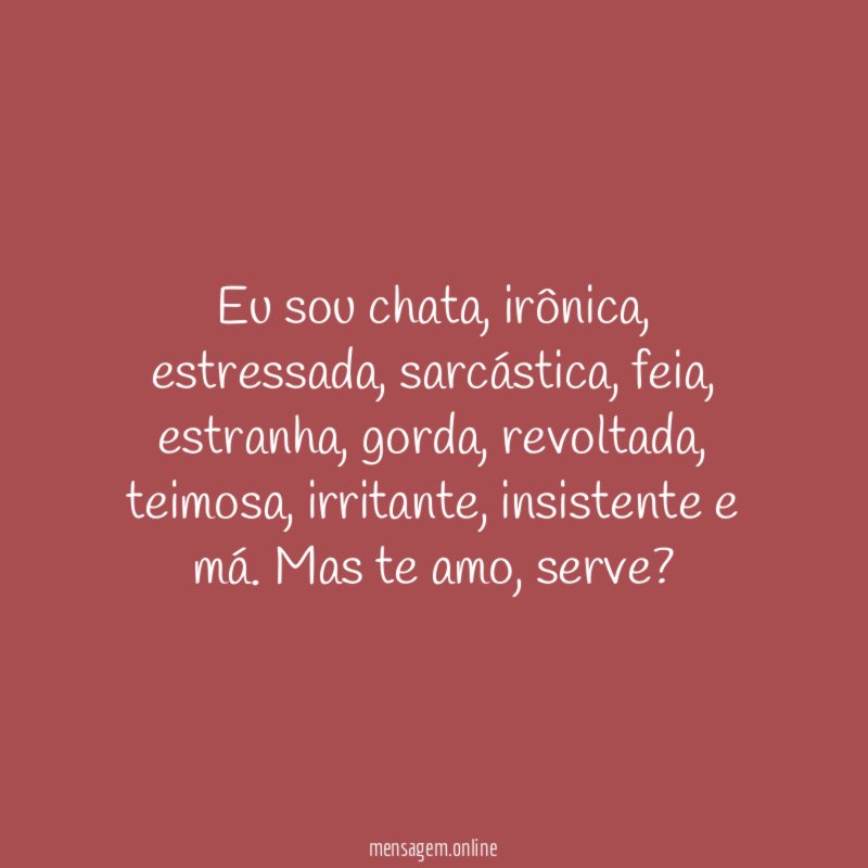 Eu sou chata
