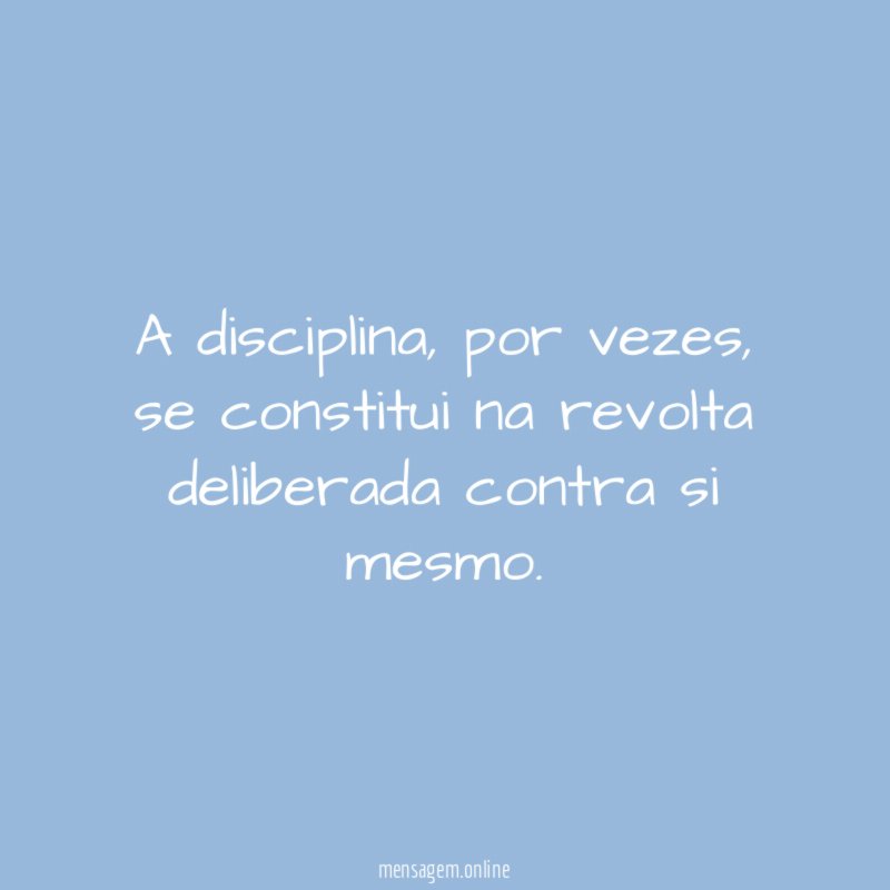 A disciplina