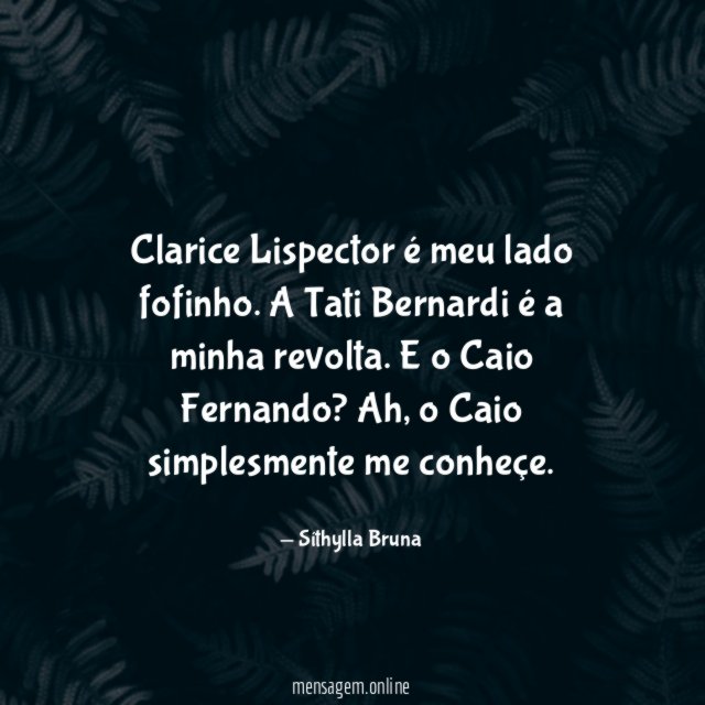 Clarice Lispector é meu lado fofinho