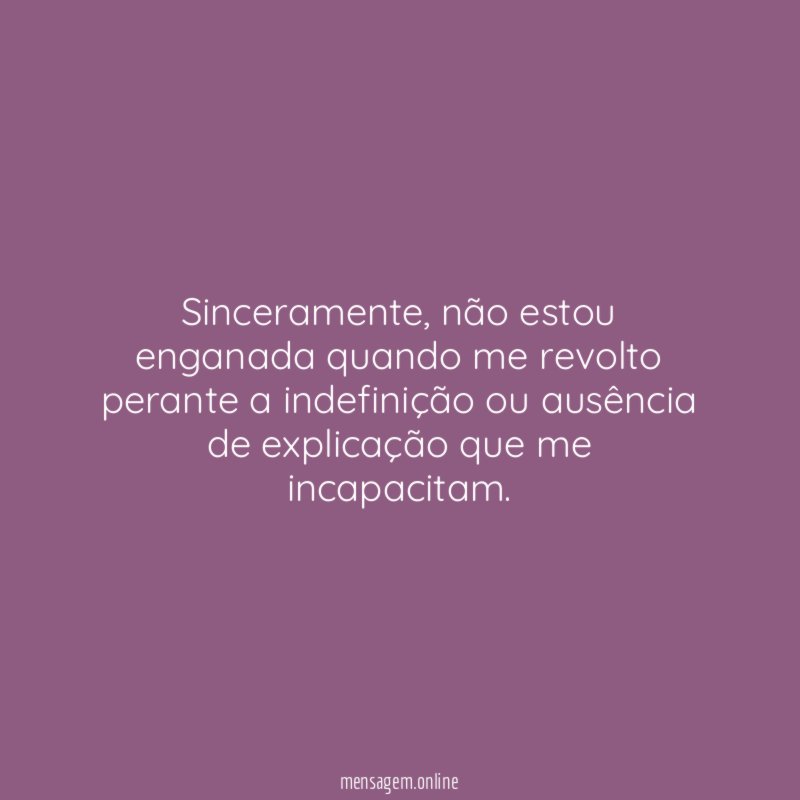 Sinceramente