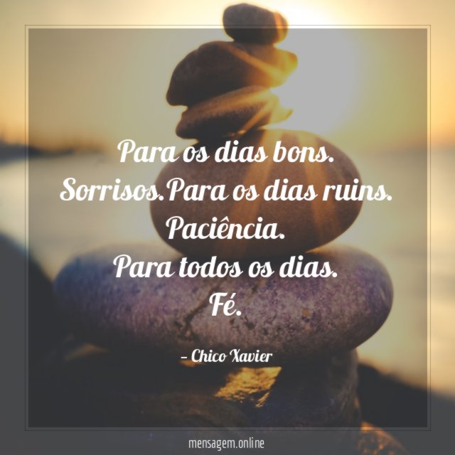 Para os dias bons