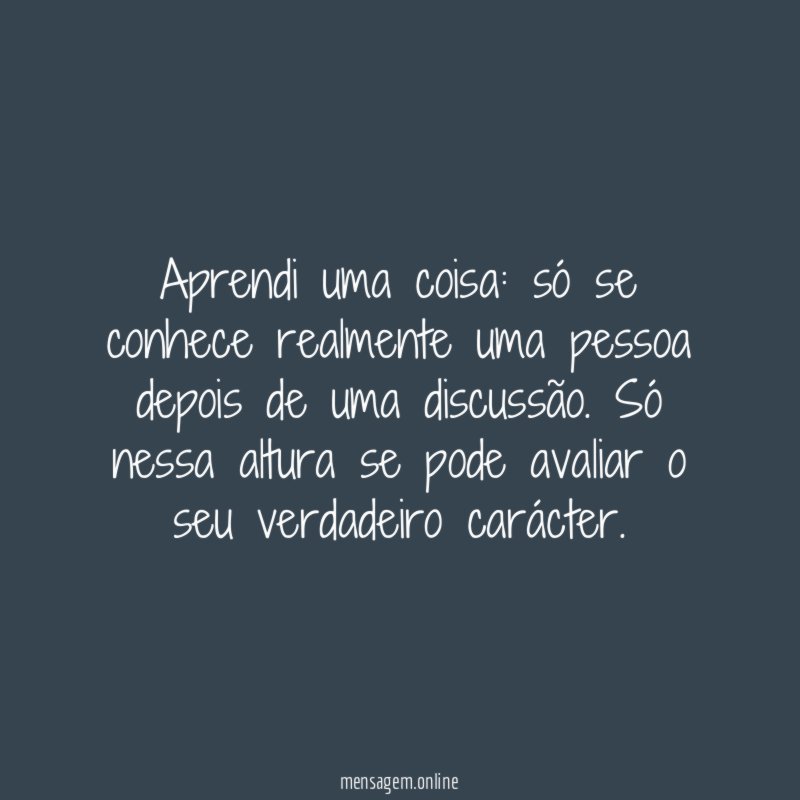Aprendi uma coisa