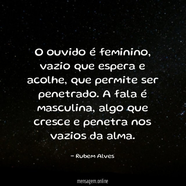 O ouvido é feminino