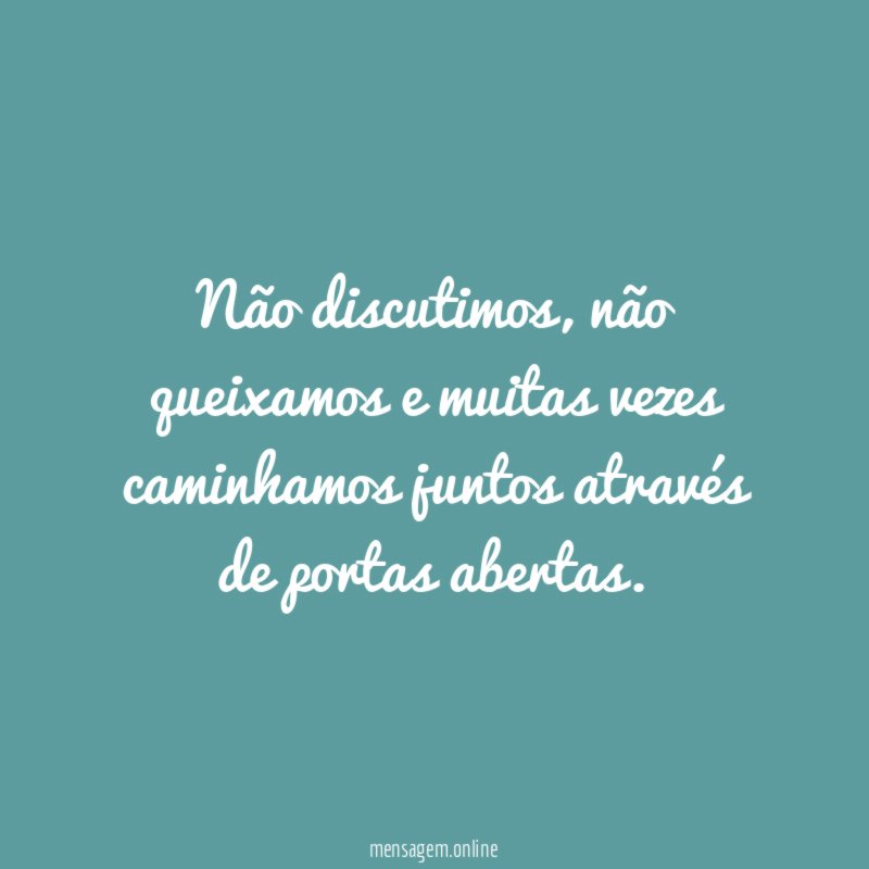 Não discutimos
