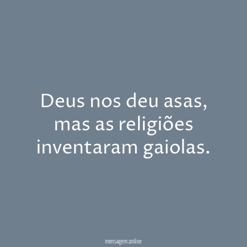 Deus nos deu asas