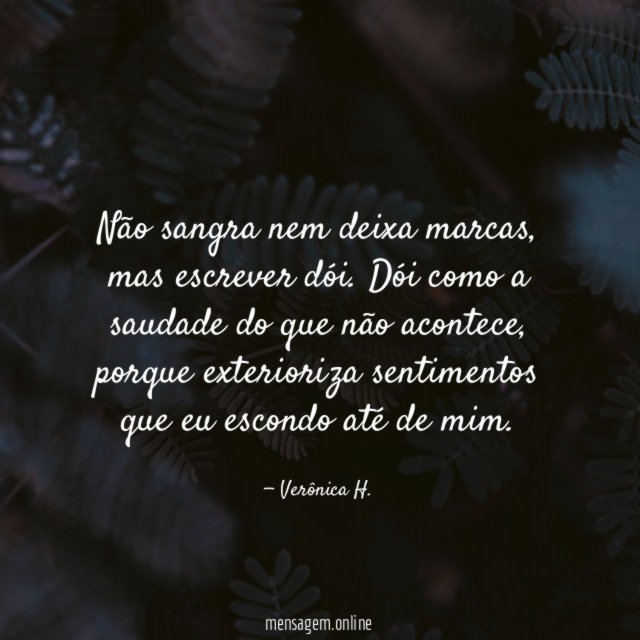 Não sangra nem deixa marcas