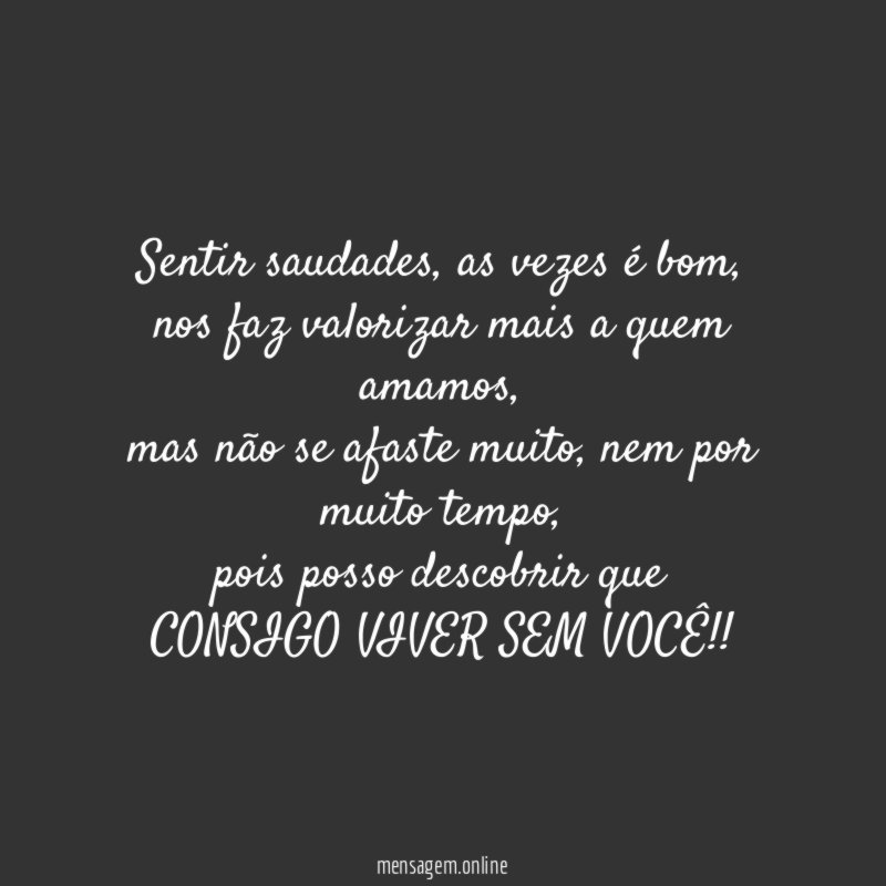 sentir saudades