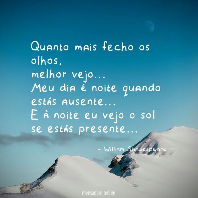 Quanto mais fecho os olhos