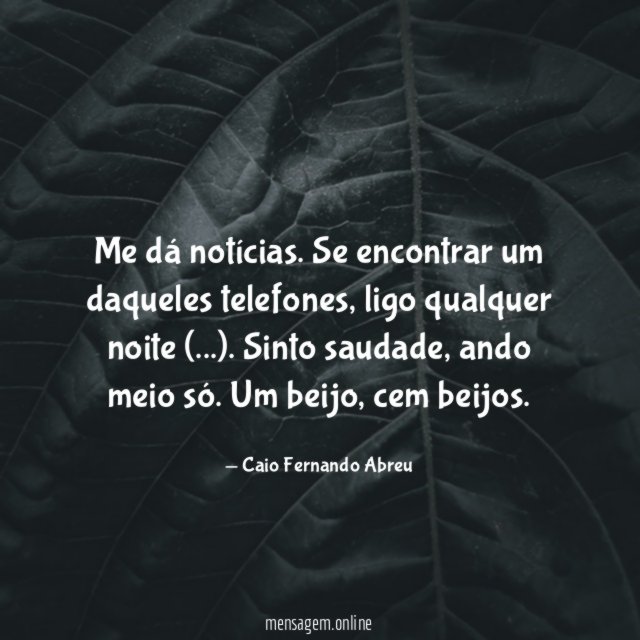 Me dá notícias