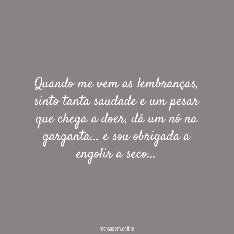 Quando me vem as lembranças