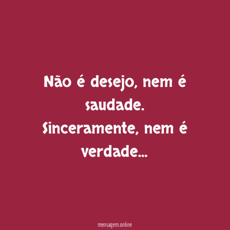 Não é desejo