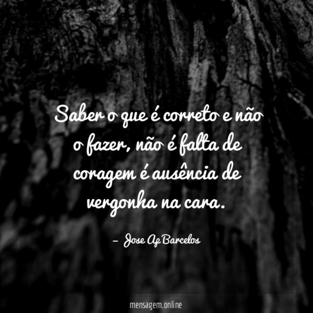 Saber o que é correto e não o fazer