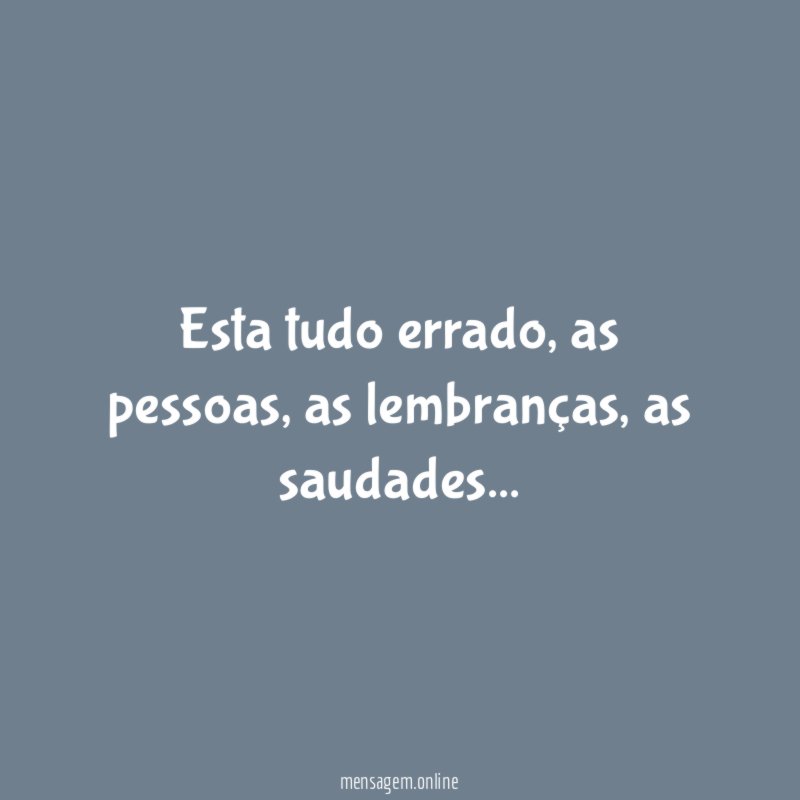 Esta tudo errado