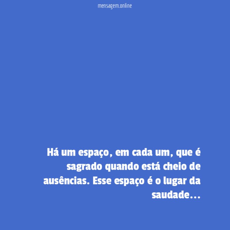 Há um espaço