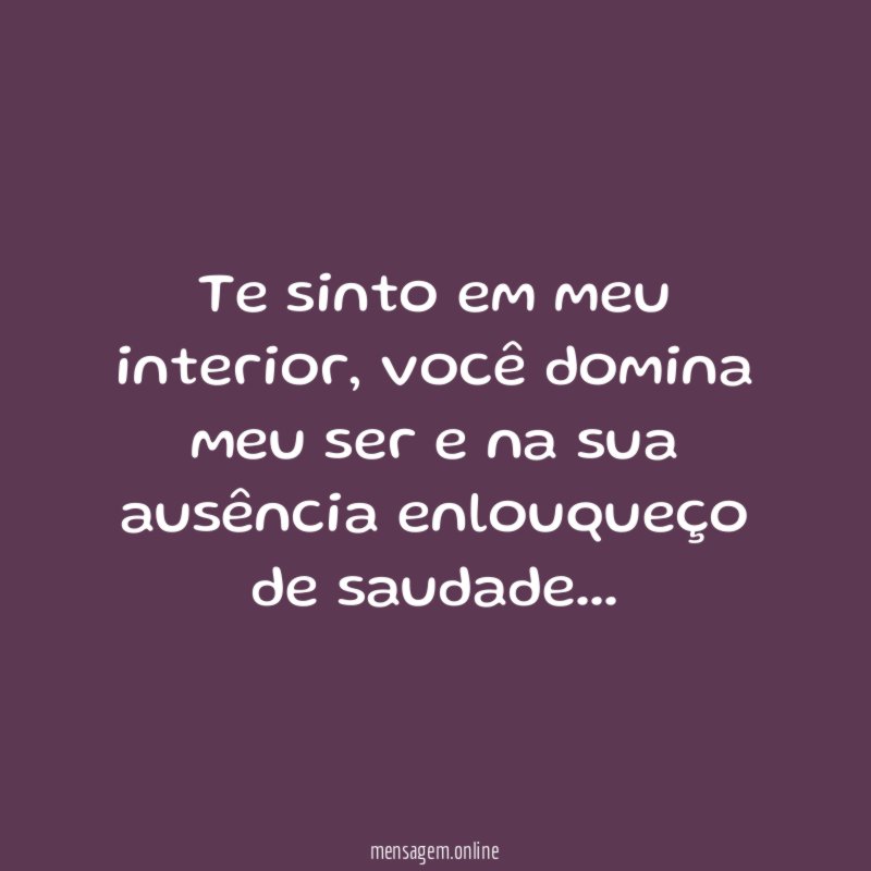 Te sinto em meu interior