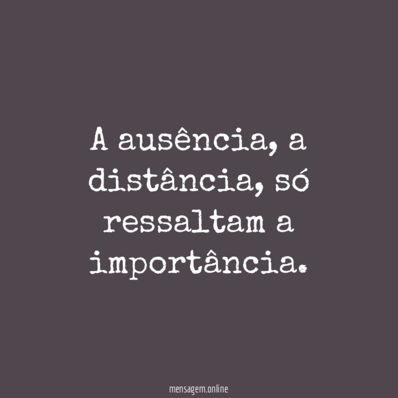 A ausência