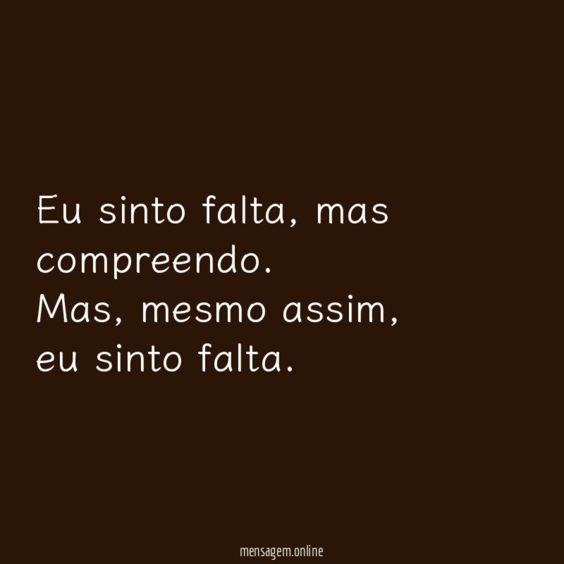 Eu sinto falta