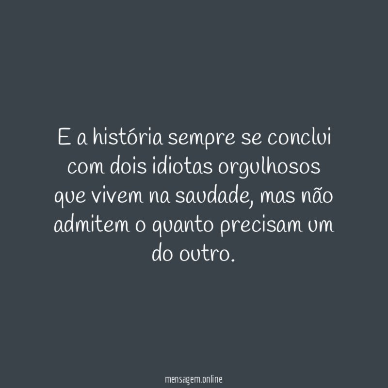 E a história sempre se conclui com dois