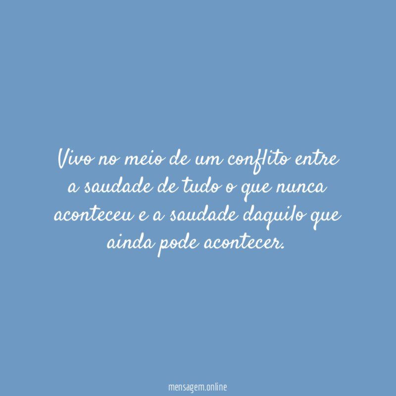 Vivo no meio de um conflito entre a