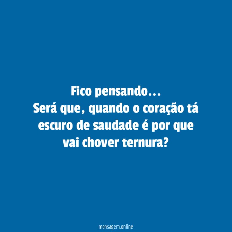 Fico pensando