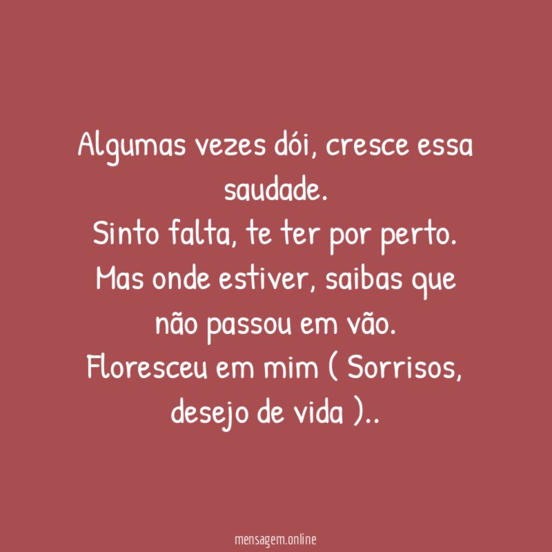 Algumas vezes dói