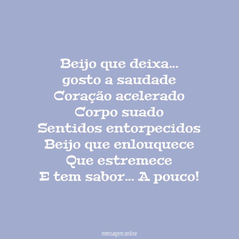 Beijo que deixa