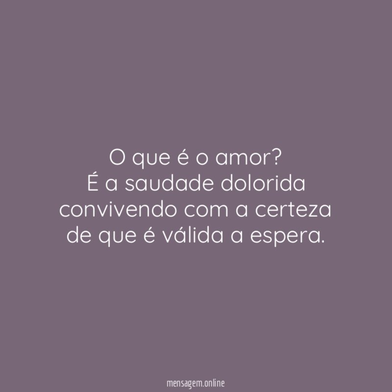 O que é o amor