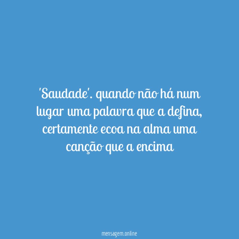 Saudade'