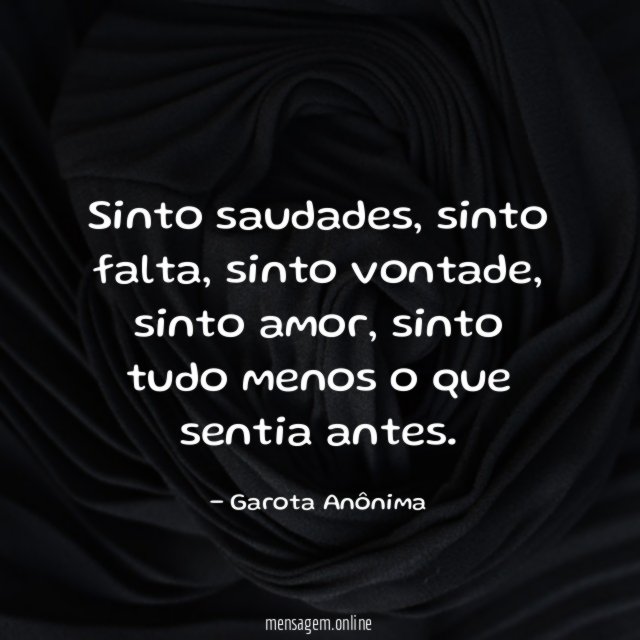 Sinto saudades