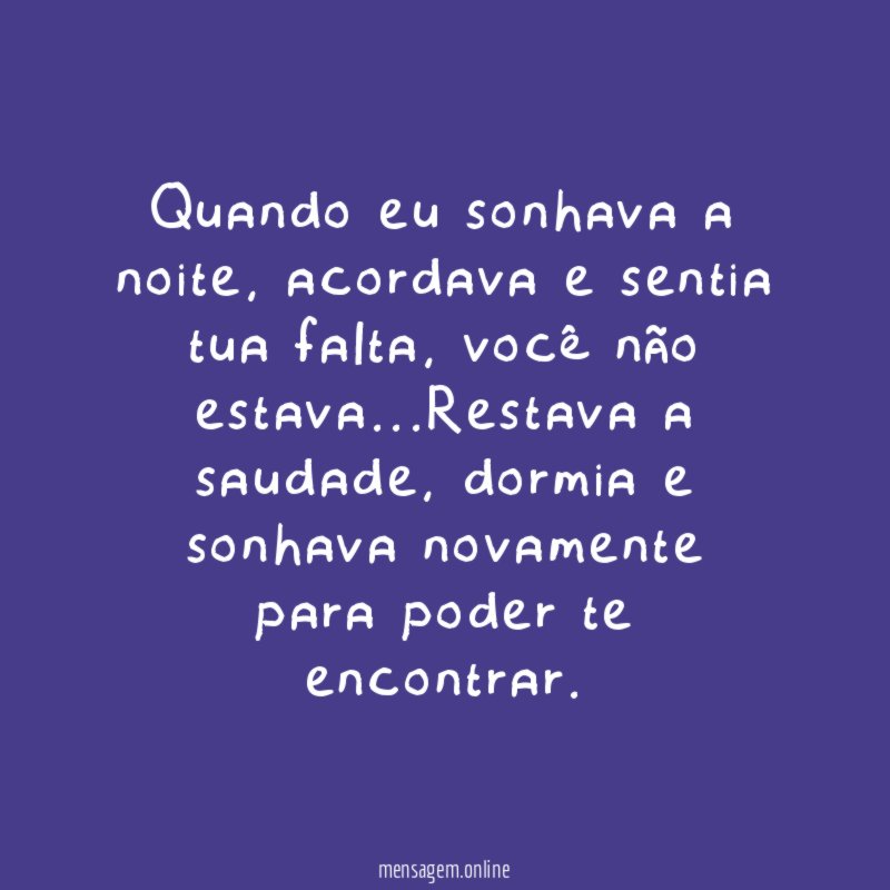 Quando eu sonhava a noite