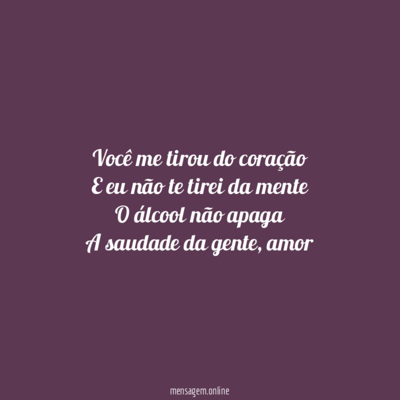 Você me tirou do coração E eu não te